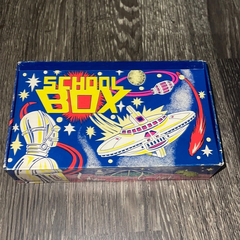 Vintage 1960's Outer Space Pencil Box/ School Box